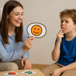 Therapist Supporting a Child with Autism in Communication Therapy